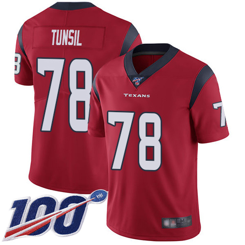 Houston Texans Limited Red Men Laremy Tunsil Alternate Jersey NFL Football 78 100th Season Vapor Untouchable